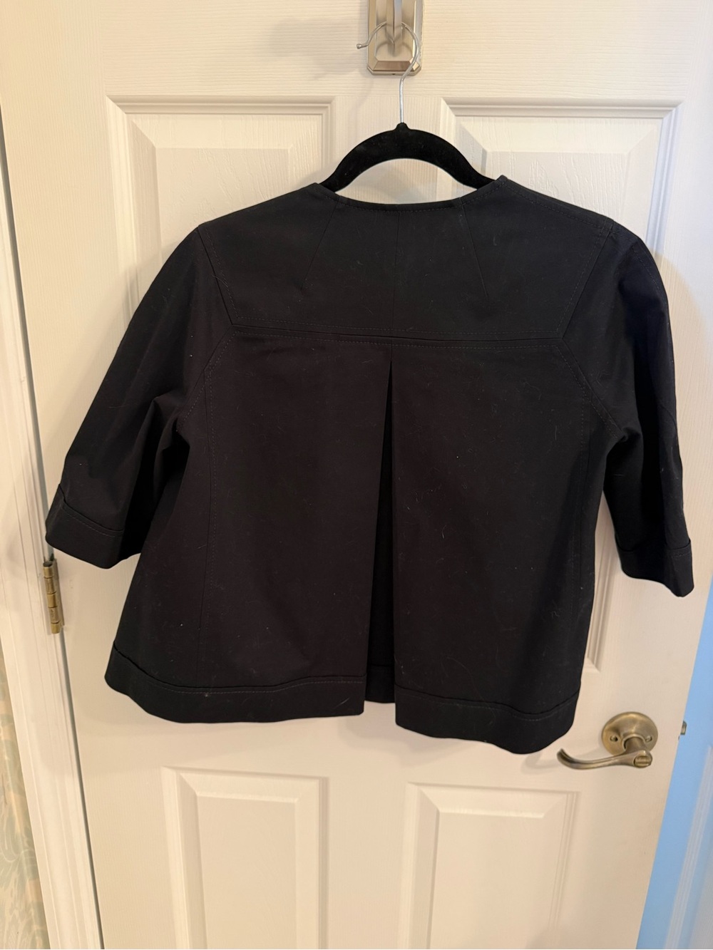 Derek Lam Black Cropped Button Jacket - Picture 3 of 5